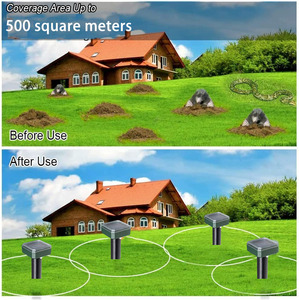 Repellente ad energia solare talpa roditore Vole tough Gopher Sonic Pest Repeller Snake Mole Repellent - Product Image 5
