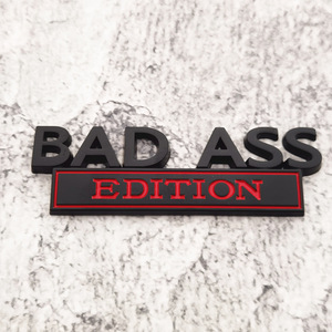 Logo dell'auto BAD ASS leaf plate logo metal EDITION body sticker tail logo - Product Image 4