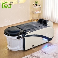 Fauteuil de lavage électrique pour salon de coiffure, lit de massage pour spa capillaire avec raccordement aux canalisations