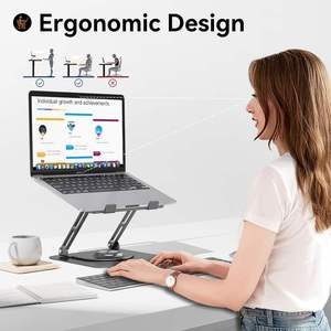 Other <b>Computer</b> <b>Accessories</b> Collapsible Ergonomic Aluminium Vertical Ertical 360 Rotation Height Adjustable Laptop Stands - Product Image 6