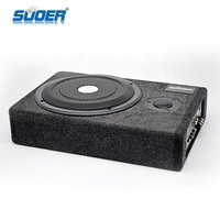 Suoer Subwoofer de voiture ultra-plat 8 pouces pour installation sous le siège, Subwoofer de puissance SPL pour système audio automobile