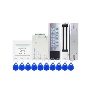 Access controller magnetic lock power outlet button 125Khz RFID card reader access control kit
