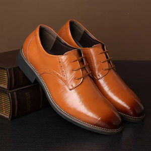 Chaussures habillées formelles de qualité supérieure pour hommes, confortables et élégantes, fabriquées à la main, sur mesure, augmentant la taille, disponibles en hiver - Product Image 2