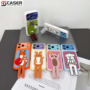 <span class=keywords><strong>Coque</strong></span> <span class=keywords><strong>de</strong></span> <span class=keywords><strong>téléphone</strong></span> souple avec motif animal mignon, support pliable en forme d'animal à longues pattes et grande fenêtre pour objectif, pour iPhone 13-17 - Product Image 5