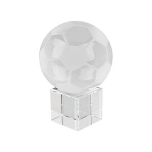 Esfera de Cristal con Base de 80mm, Adorno Decorativo de Vidrio - Product Image 1