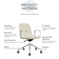 Chaise de bureau visiteur ergonomique pivotante et réglable en hauteur, rembourrée, de conception italienne pour espace de coworking