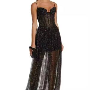 ชุดเดรสลูกไม้สายเดี่ยวประดับคริสตัลวิบวับ ดีไซน์ใหม่ คุณภาพสูง สวยหรู เซ็กซี่ โชว์เอวบาง - Product Image 2