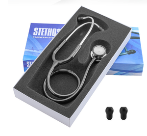 Estetoscopio médico profesional de acero inoxidable, estetoscopio de doble cabeza para uso pediátrico de Cardiología - Product Image 4