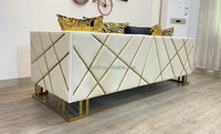 Chainiti Möbel Modulare OEM-Fabrik Direktlieferung Günstiger Preis SOFA-MÖBEL Beige Farbe Samt U-Form C-Form Luxus-Sofas