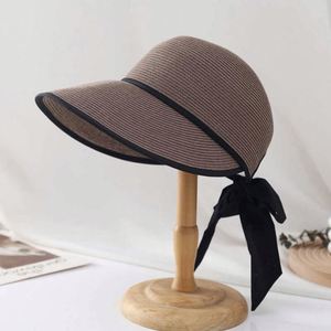 Chapeau de soleil en paille de papier pour femme, chapeau de plage à large bord, chapeau bob pour femme, vente en gros - Product Image 6