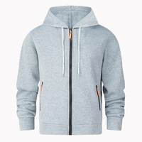 Sweat-shirt à capuche zippé pour homme avec poches latérales, sweat-shirt de sport décontracté printemps-automne, haut à capuche coupe classique tendance