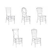 Chaise de banquet Chiavari amovible en résine transparente, chaise de salle à manger en plastique transparent, chaise fantôme en acrylique pour hôtel, extérieur et salon