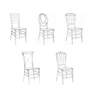 Chaise de banquet Chiavari amovible en résine transparente, chaise de salle à manger en plastique transparent, chaise fantôme en acrylique pour hôtel, extérieur et salon - Product Image 2