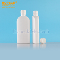 Bouteille d'emballage en plastique HDPE à col étroit HOPECK pour médicaments, sirop contre la toux, avec bouchon anti-vol pour enfants