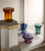 Table basse en verre de luxe moderne Ensembles de meubles de salon au design européen pour la maison