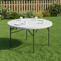 Ensemble de tables rondes modernes et légères pour banquets, idéal pour la maison, le bar, le bureau, la salle à manger, les mariages, les événements et l'extérieur, facile à assembler