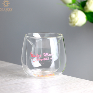 Tazza a doppio strato con artiglio di Cat'S rosa soffiato ad alta temperatura tazza di vetro borosilicato alta tazza di latte di caffè con fiore tostato - Product Image 4