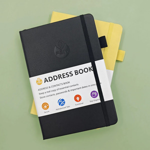 Carnet à couverture <span class=keywords><strong>rigide</strong></span> A5 A6 avec sangle en cuir, agenda de direction, matériau PU de luxe, carnet à grille - Product Image 1