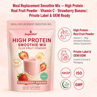 OEM ODM High Protein Meal Replacement Smoothie Mix, Aardbei-Banaan smaak met echt fruitpoeder, dagelijks voedingssupplement