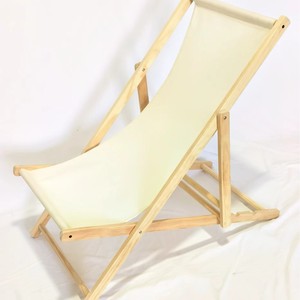 Sillón reclinable de madera plegable portátil, ligero, Oxford, función ajustable, diseño moderno para interiores y exteriores para la playa - Product Image 3