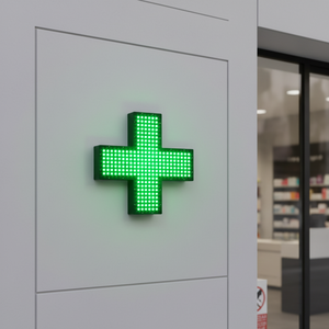 Letrero de Farmacia para Techo de Plástico Verde Resistente a la Intemperie CHEETIE, Letreros Publicitarios para Farmacias, Letrero LED con Cruz de Farmacia - Product Image 2