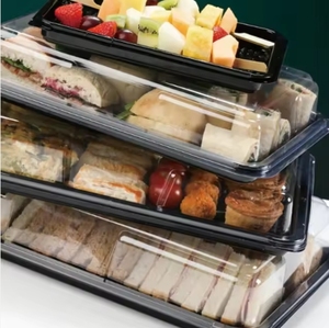Party Trays for Sandwiches Large <strong>Platters</strong> for Catering <strong>Platter</strong> Trays <strong>Disposables</strong> <strong>Platter</strong> Trays With Lid - Product Image 3