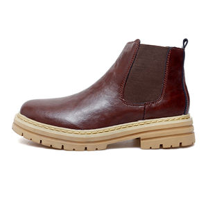 Grande taille 38-48 chaussures en cuir pour hommes Designers chics mode hauteur augmentant <span class=keywords><strong>semelle</strong></span> épaisse hommes bottines d'hiver - Product Image 4