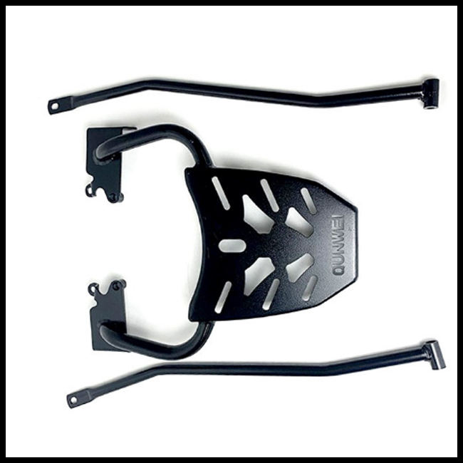 Black carbon steel plate reinforced rear rack