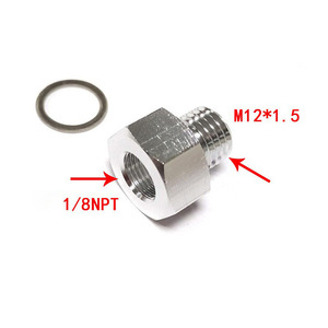 Hydraulic <b>Adapter</b> M12x1.5 to 18NPT Stainless Steel Conversion Connector For Car LS Engines - Product Image 4