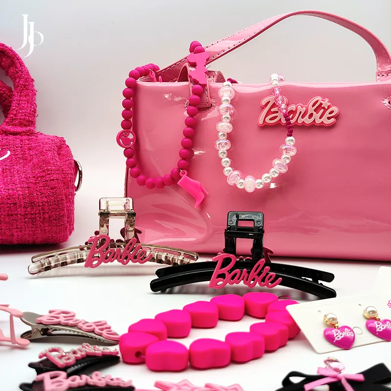 JOJO mode manis gadis pink barbi aksesoris rambut cakar klip penjualan laris lucu kustom aksesoris perhiasan wanita