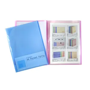 A4 Double-sided Pocket Folder Transparent Cover Meeting Report File Set 2 Page Folder L-shaped Single Page