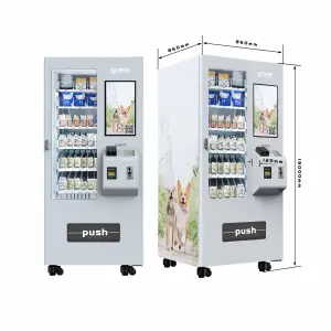JSK grosir mesin penjual makanan hewan peliharaan layar sentuh mesin penjual makanan hewan peliharaan dan minuman untuk ritel Ttems