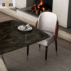 <span class=keywords><strong>Alta</strong></span> capacidad de carga Precio de fábrica Tablero de cocina de mármol Muebles tapizados Home Deco Metal Negro Brillo <span class=keywords><strong>Mesa</strong></span> de comedor - Product Image 3