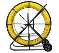 Nouveau Tire-Câble à Roues en Fibre de Verre Flexible 8-16mm 30-400m, Tige de Poussée de Conduit Portable en PRV pour Câbles