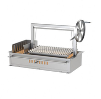 Construit en brique barbecue bricolage cuisson argentin hauteurs réglables gril en acier inoxydable Argentine