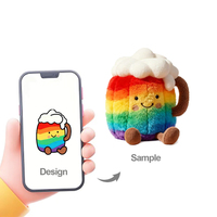 OEM/ODM poupées en peluche personnalisées peluche douce bébé arc-en-ciel oreiller garçon/fille jouets colorés en peluche personnalisés
