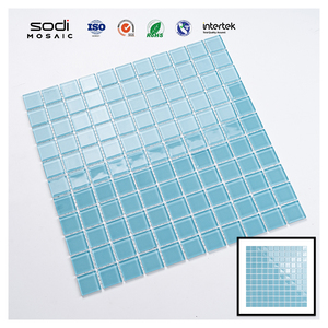 Carreau <span class=keywords><strong>de</strong></span> mosaïque en verre cristal imperméable pour piscine extérieure pour mur intérieur maison Spa <span class=keywords><strong>salle</strong></span> <span class=keywords><strong>de</strong></span> <span class=keywords><strong>bain</strong></span> <span class=keywords><strong>d</strong></span>écoration murale - Product Image 2