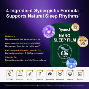 Comprimés oraux de mélatonine et de vitamines B5 et B6 sans sucre, de haute qualité, sous marque privée, pour favoriser le sommeil et améliorer la qualité du sommeil. - Product Image 3