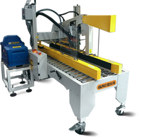 Machine de scellage de cartons automatique électrique GURKI, taille uniforme, scelleuse latérale à colle chaude pour les applications de boissons et de produits chimiques