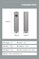 Diffuseur d'arômes de luxe en aluminium de 1500 ml, grand format, sur pied, avec contrôle par application Wi-Fi