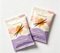 Sachets refermables à petite taille avec ligne de déchirement, sacs en plastique imprimés sur mesure, sachets en aluminium avec pelliculage mat pour le miel