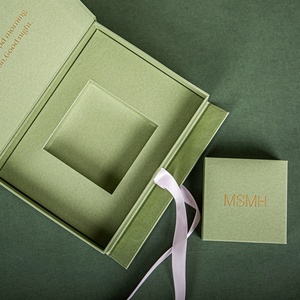 Special Paper Gold-Stamped Bronzing <b>Box</b>-In-<b>Box</b> Jewelry Packaging Ribbon Custom Logo Light Luxury <b>Gift</b> <b>Box</b> - Product Image 3