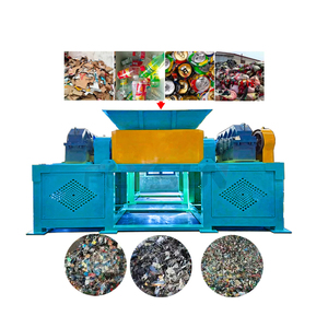 Déchiqueteuse à double arbre pour recyclage de canettes en aluminium, sacs tissés, tuyaux en PVC, journaux, cartes de circuits imprimés - Product Image 1