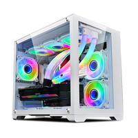 Lovingcool OEM Factory Most Popular Gaming PC Desktop Computer Gaming M-ATX/ITX Case RGB Computer Case With Screen