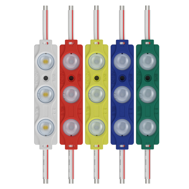 1.5W Injection LED Module 6113 with 3LED Good Brightness Multiple Colors IP65 12V Input Green CCT ROHS Certified