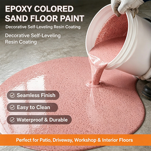 Peinture autolissante pour marbre, durcisseur de résine complet, revêtement de sol époxy coloré au sable - Product Image 1