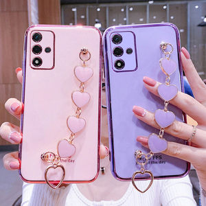 Custodia in Silicone con placcatura a catena Love Bracelet per <span class=keywords><strong>Samsung</strong></span> Galaxy A10 A20 A30 A50 A70 A80 A90 5G A10S A20S Coque <span class=keywords><strong>Cover</strong></span> morbida in TPU - Product Image 1