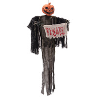 Décoration d'Halloween : Fantôme suspendu électrique à induction lumineuse, balançoire en tissu, alimenté par piles, pour usage intérieur, maison hantée, citrouille d'horreur