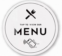 Carte de menu NFC en acrylique avec puce NTAG213, étanche, 13,56 MHz, pour les restaurants