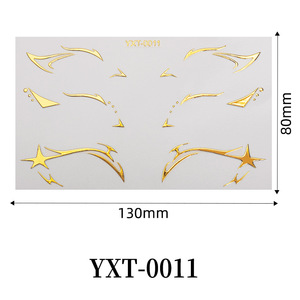 อายไลเนอร์กลิตเตอร์ สติ๊กเกอร์ติดตาเมทัลลิก กันน้ำ สีทอง สีเงิน สีฟ้า สำหรับงานปาร์ตี้ งานเทศกาล อุปกรณ์แต่งหน้า - Product Image 2
